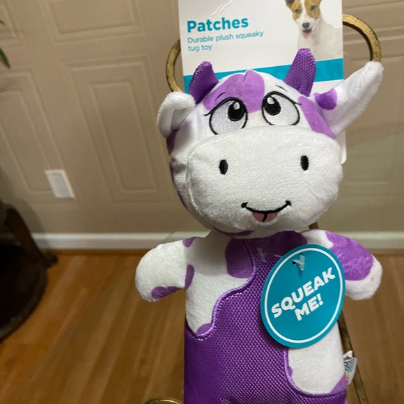 Brand New Two Tone Outward Hound Cow With Squeaker. - Picture 7 of 8